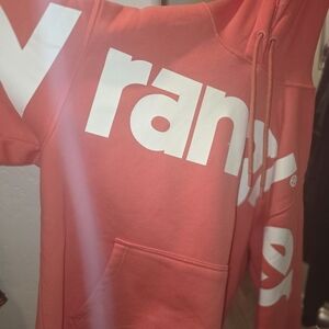 Retro Wrangler Coral Hoodie with White Logo